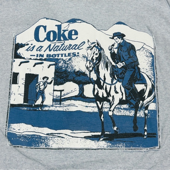 Vintage Coca Cola Coke Bottles Cowboy Shirt Men’s Small Made USA Single Stitch - Picture 7 of 10
